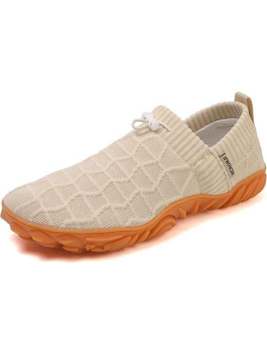 ?Men\'s khaki Knit Pull on Comfortable Elastic Adjustable Non Slip Shoes main image 2